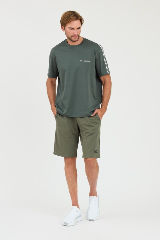ARMANI EXCHANGE Tricou verde din bumbac pentru bărbați