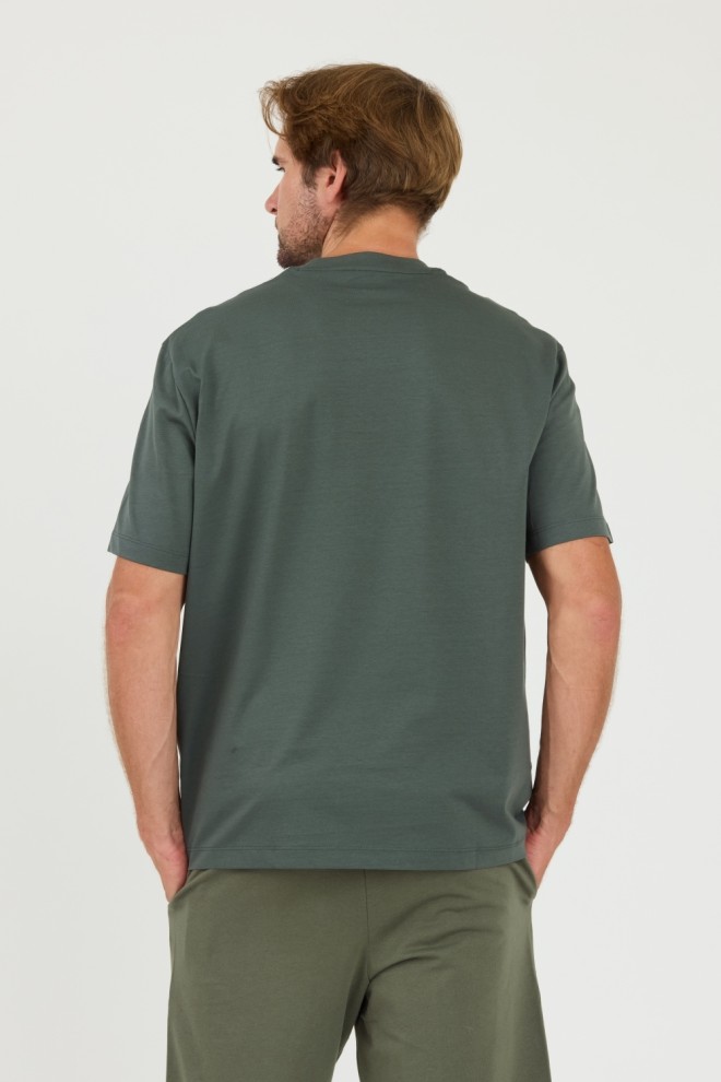 ARMANI EXCHANGE Tricou verde din bumbac pentru bărbați