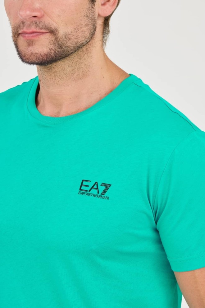 Tricou din bumbac pentru bărbați EA7 Green