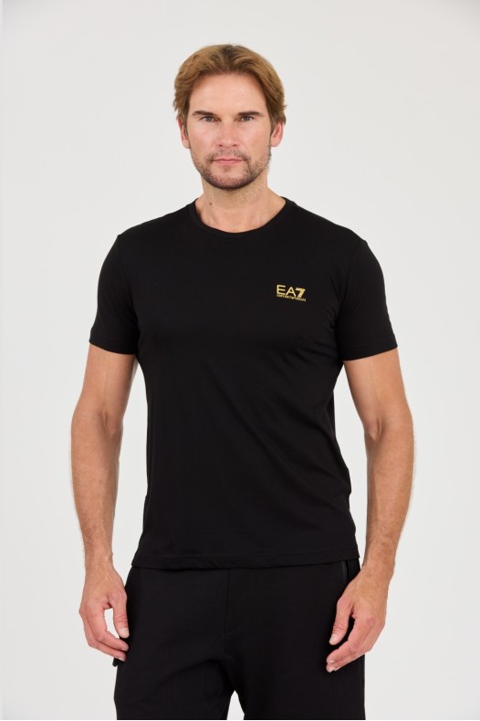 EA7 Black t-shirt with gold...