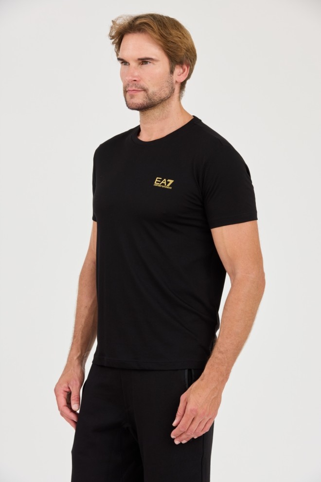 EA7 Black t-shirt with gold logo