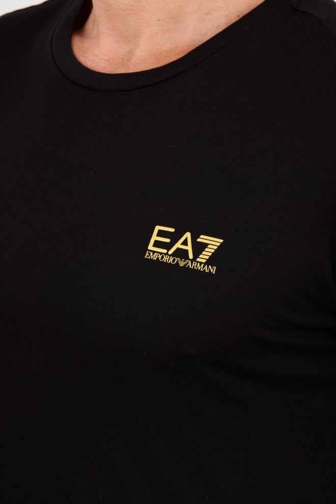 EA7 Black t-shirt with gold logo