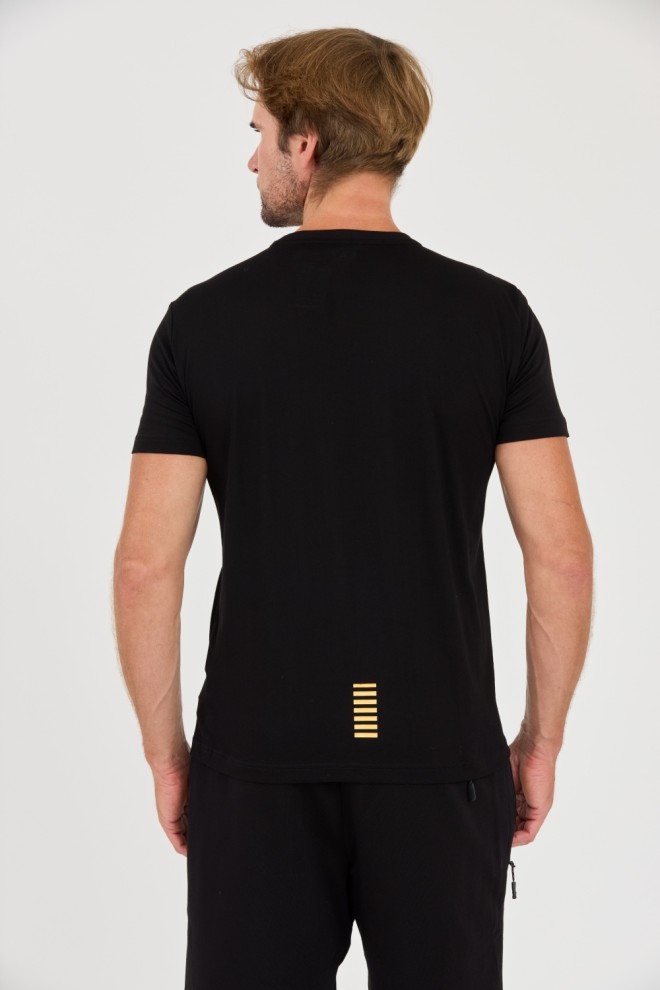 EA7 Black t-shirt with gold logo