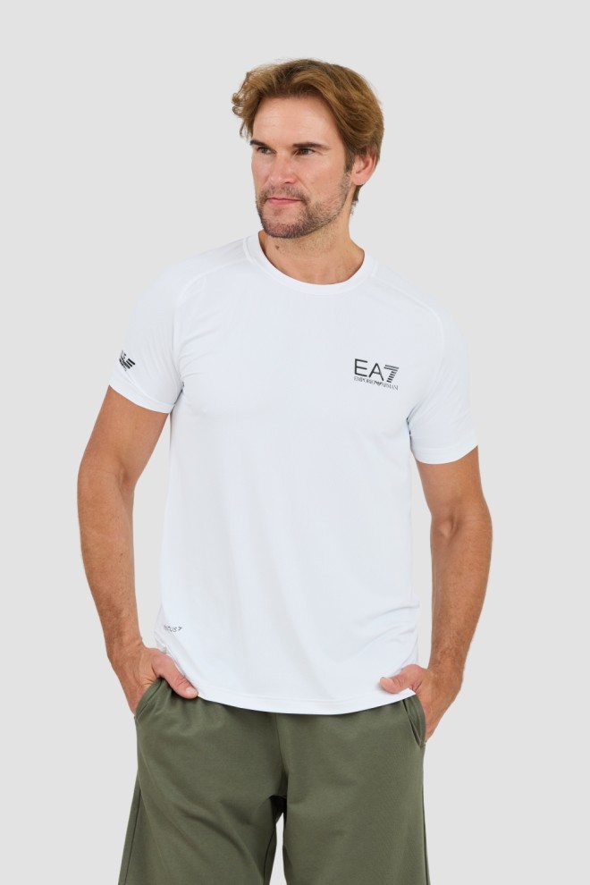 EA7 Tricou alb Ventus 7 pentru bărbați