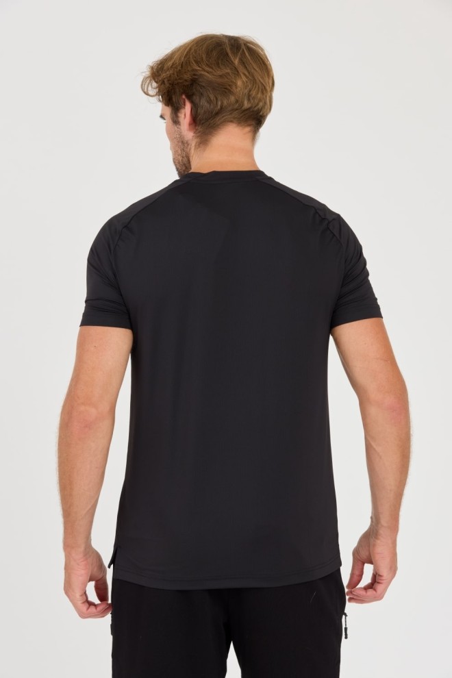 EA7 Tricou negru Ventus 7 pentru bărbați