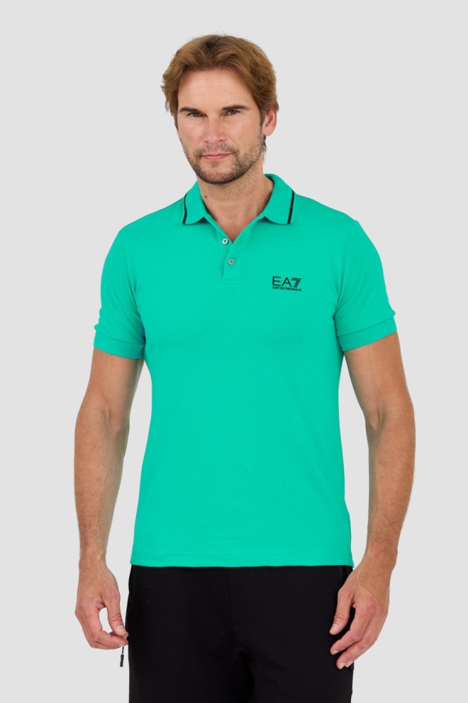 Tricou polo pentru bărbați EA7 Green