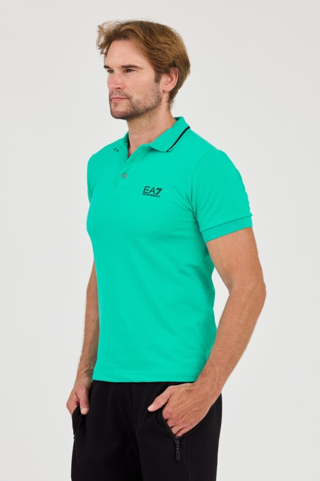 Tricou polo pentru bărbați EA7 Green