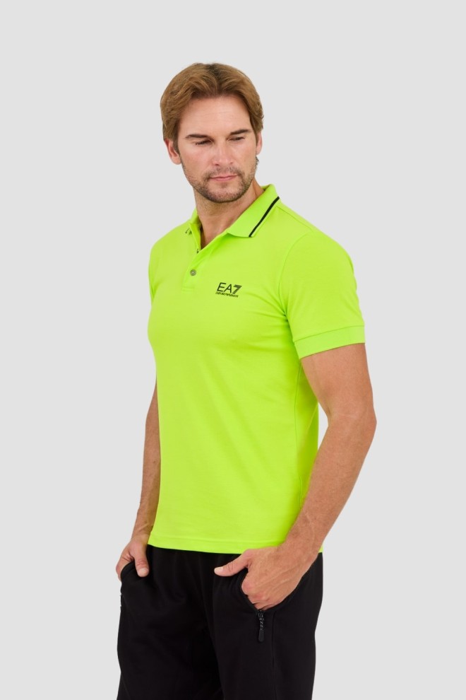 Tricou polo pentru bărbați EA7 Green