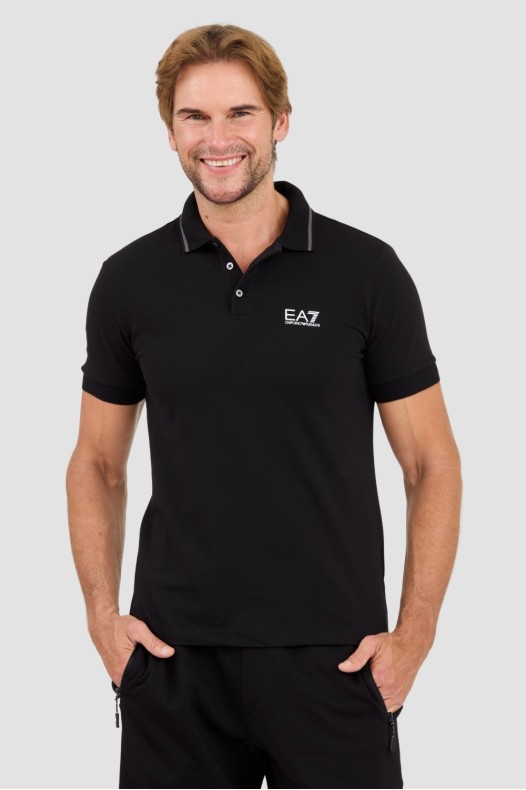 EA7 Tricou polo negru...