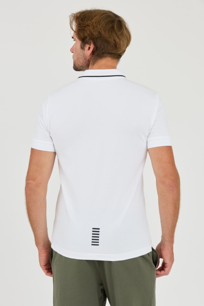 EA7 White polo shirt