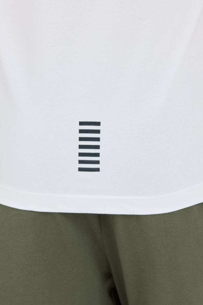 EA7 Tricou polo alb pentru bărbați