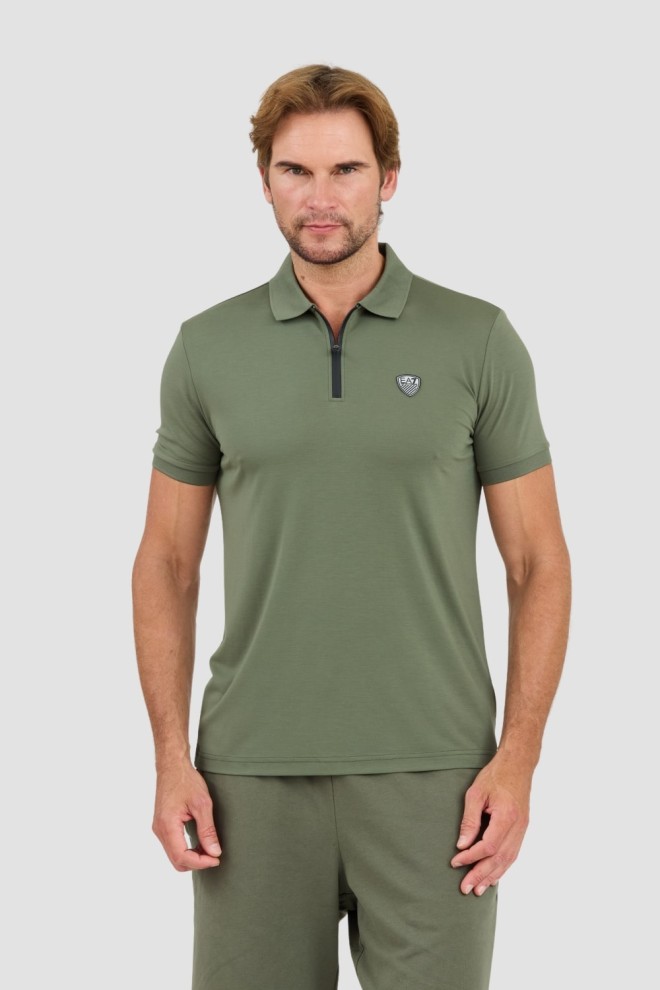 Tricou polo pentru bărbați EA7 Green