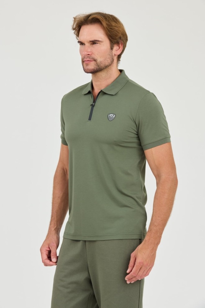 Tricou polo pentru bărbați EA7 Green