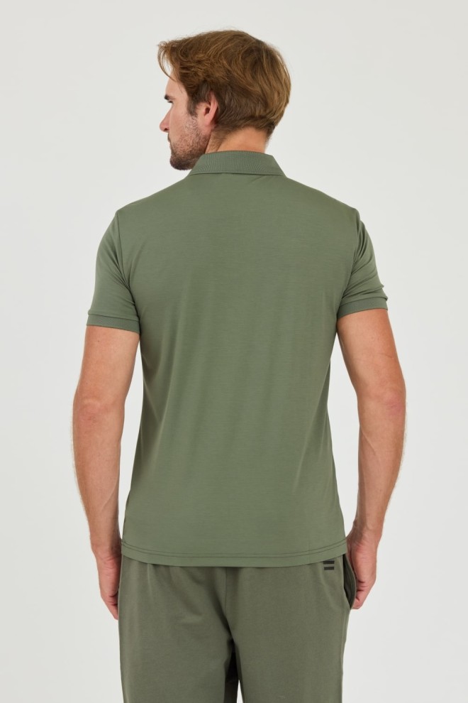 Tricou polo pentru bărbați EA7 Green