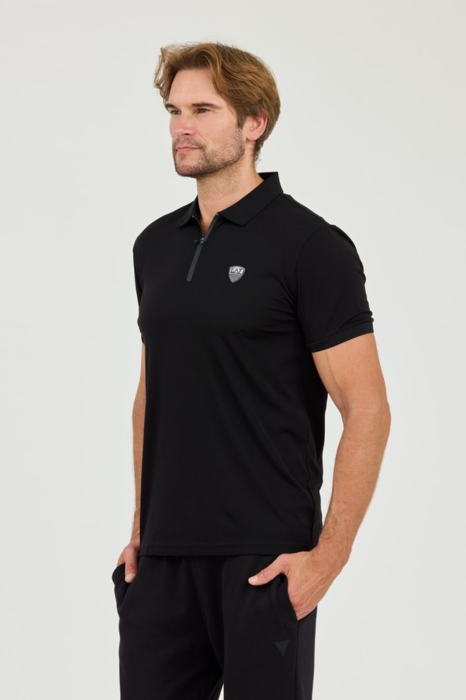 EA7 Black polo shirt