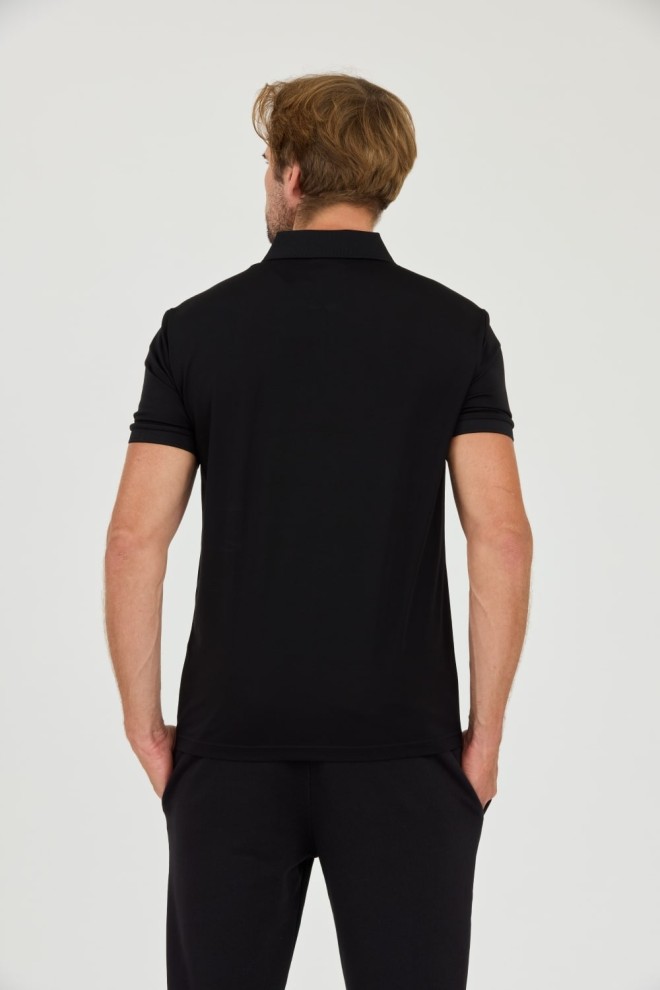 EA7 Black polo shirt