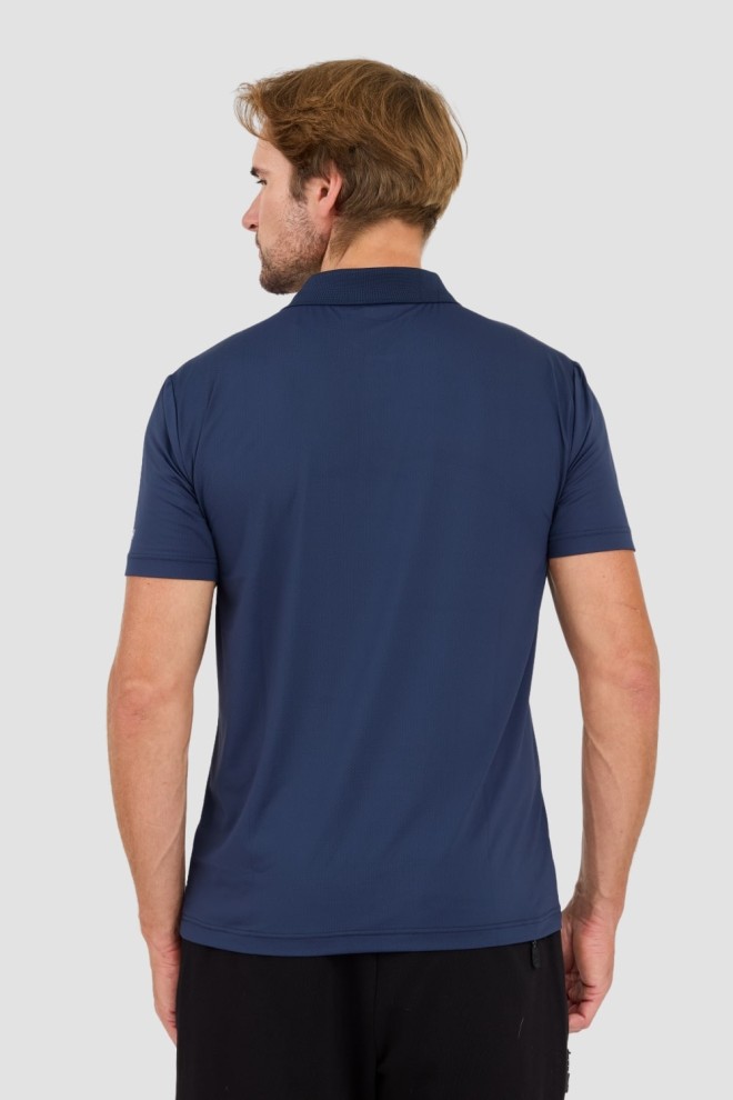 EA7 Tricou polo Ventus 7 albastru marin pentru bărbați