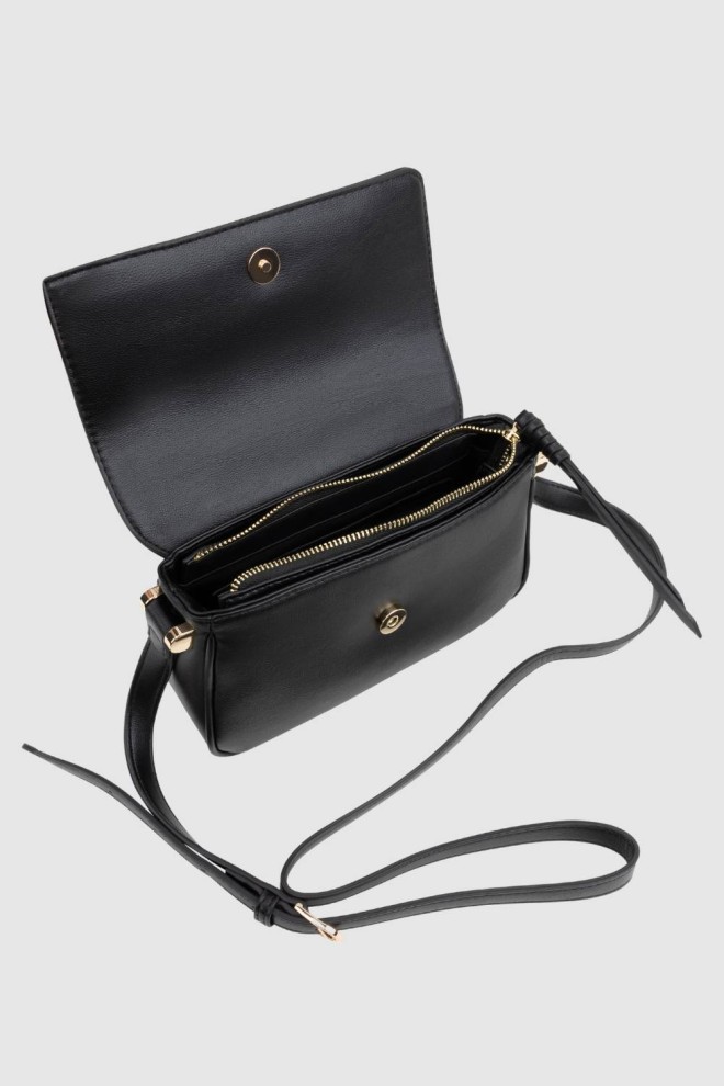 VALENTINO Black Caprice Flap Bag Letter Bag