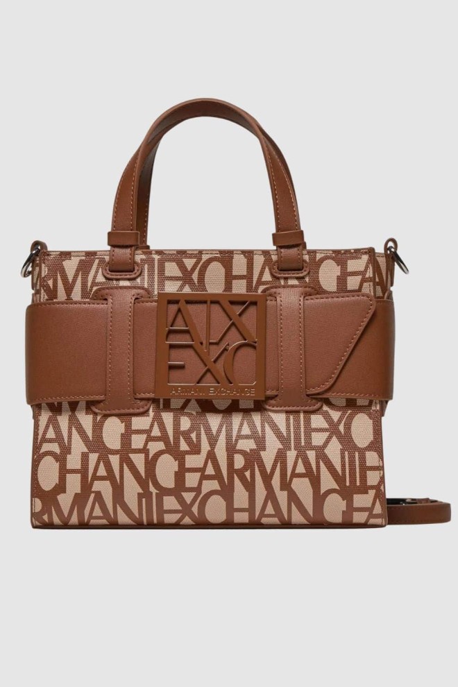 ARMANI EXCHANGE Brązowa torebka klasyczna