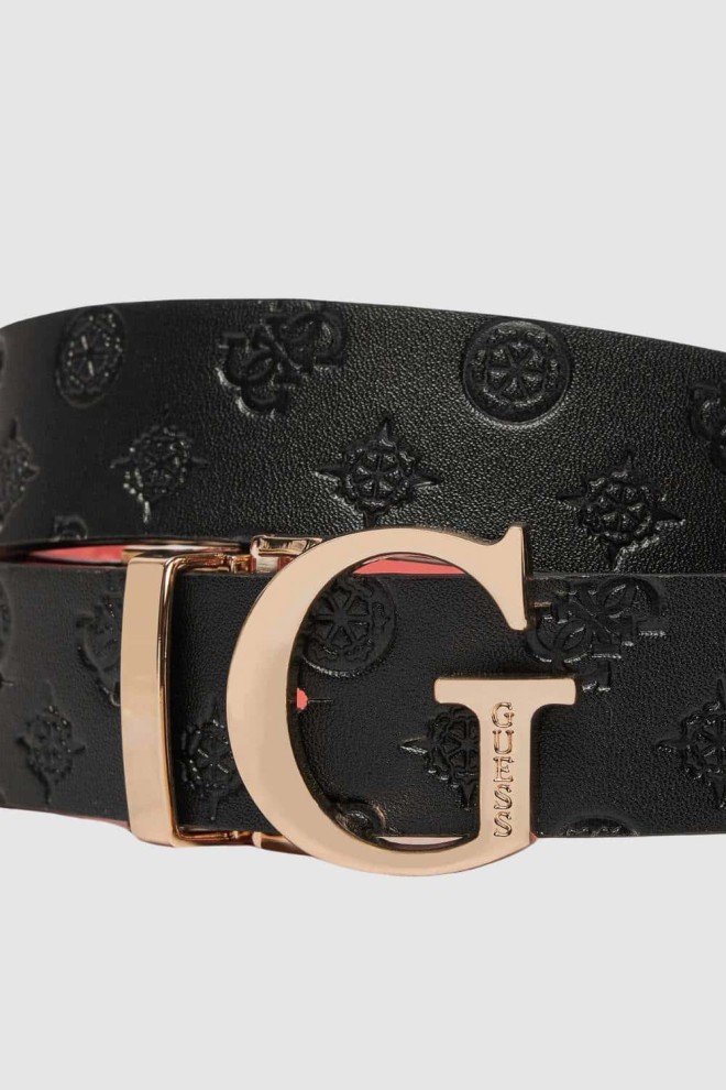 GUESS Black and pink reversible Arlena belt