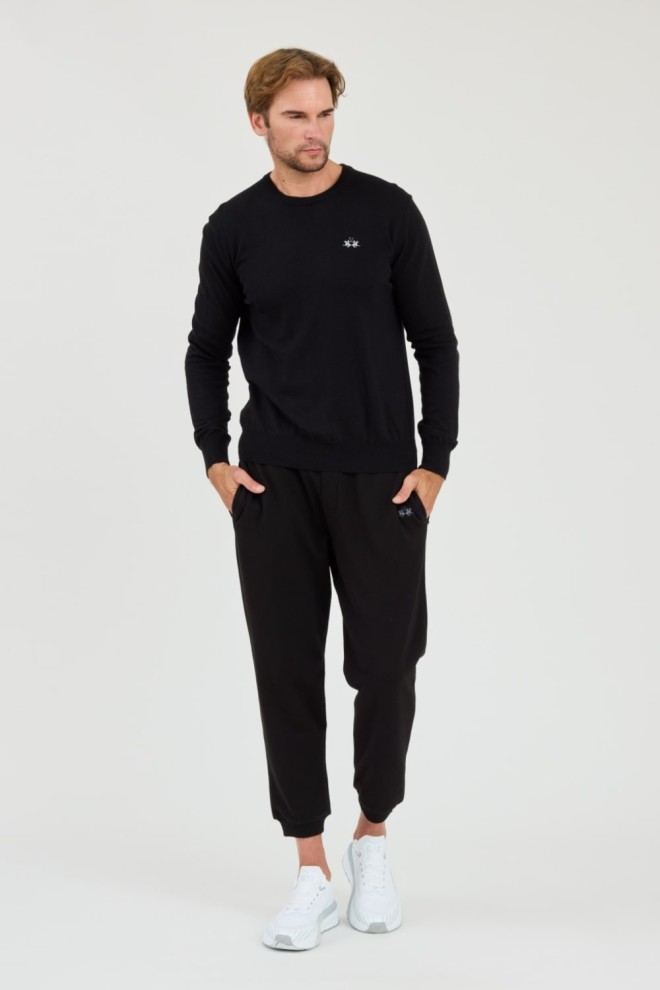 LA MARTINA Black sweatpants