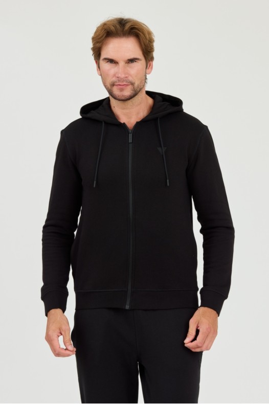 GUESS Black Hooded Sweatshirt