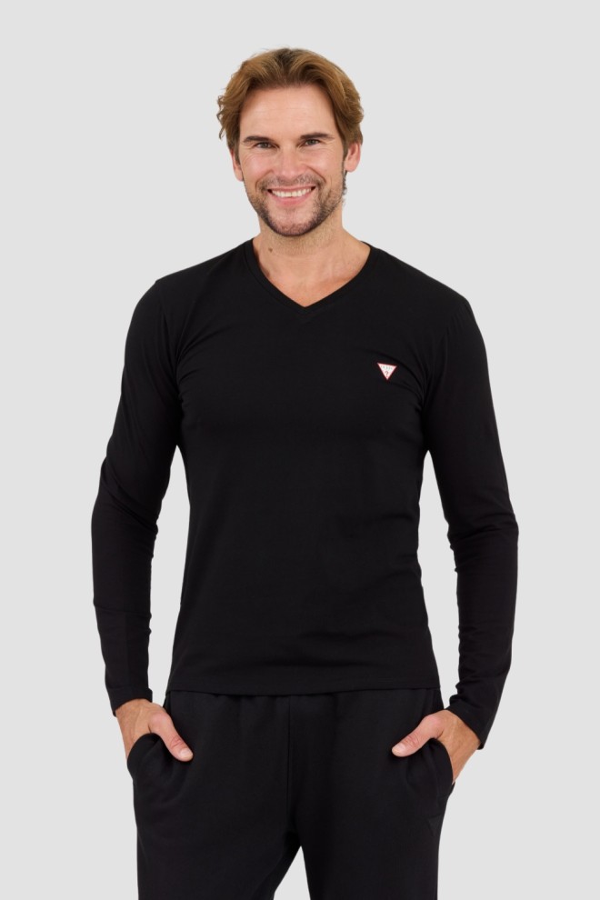 GUESS Czarny męski longsleeve Core Tee