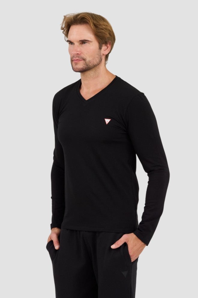 GUESS Czarny męski longsleeve Core Tee