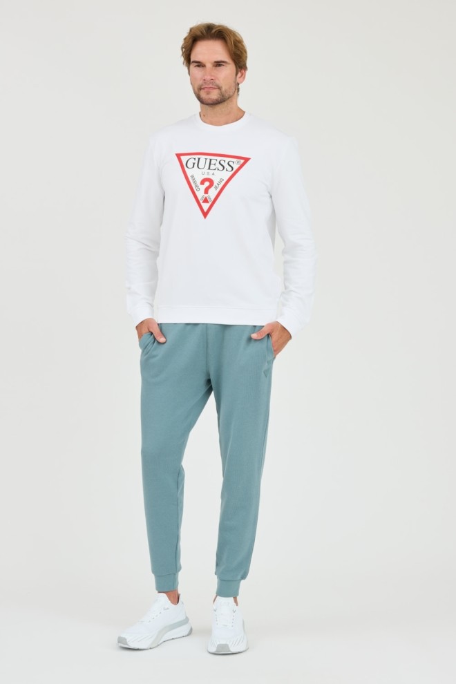 GUESS Hanorac alb Audley Cn Fleece pentru bărbați