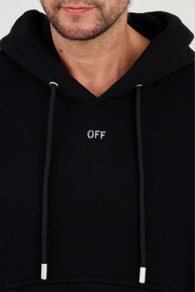 OFF-WHITE Black Off Stamp Skate Hoodie