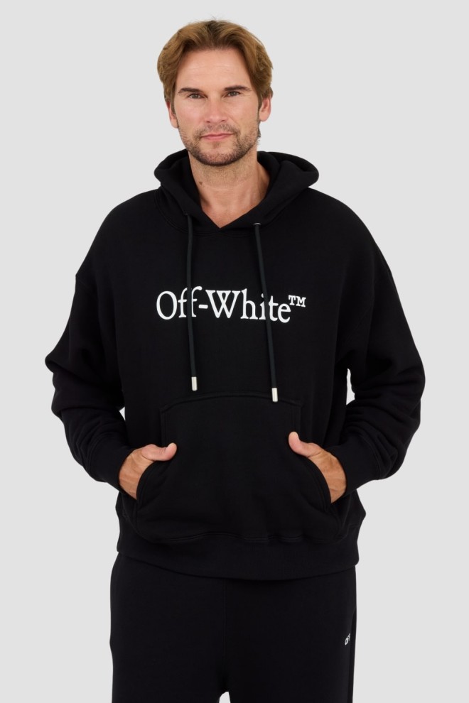 OFF-WHITE Black Big Bookish Skate Худі біле з капюшоном