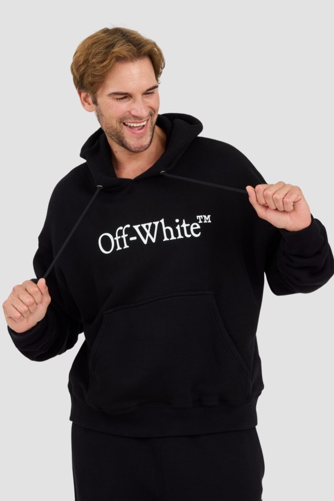 OFF-WHITE Black Sweatshirt Big Bookish Skate Hoodie White