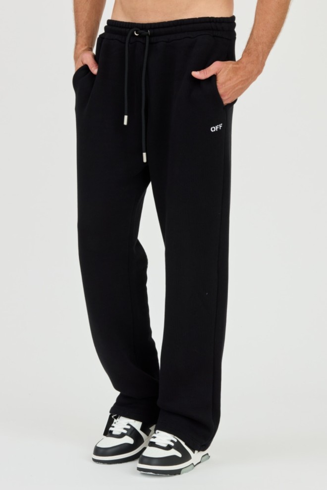 OFF-WHITE Czarne spodnie dresowe Stitch Arr Sweatpants