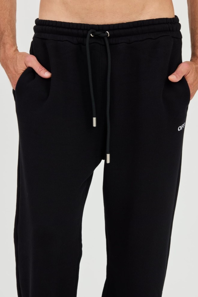 OFF-WHITE Czarne spodnie dresowe Stitch Arr Sweatpants