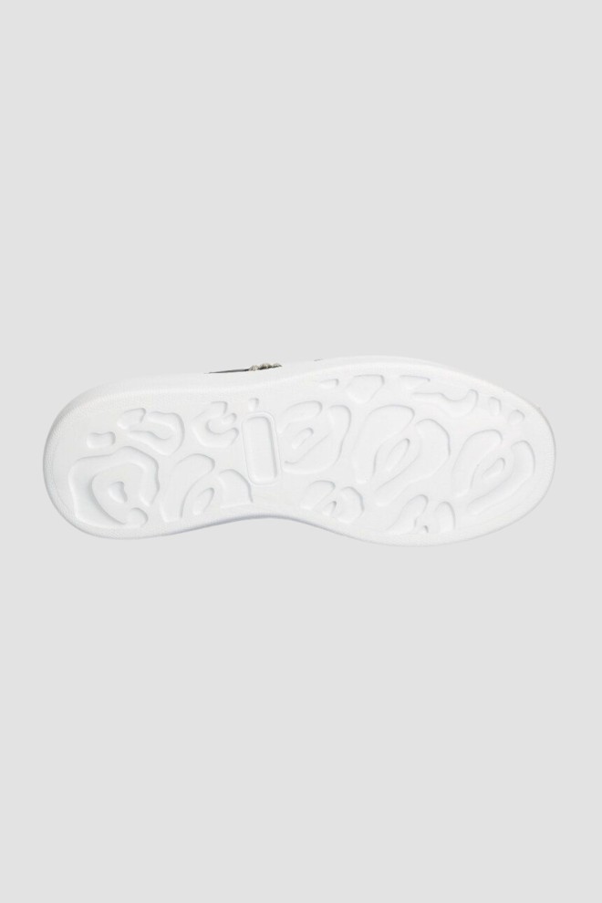 JUST CAVALLI Adidași FONDO URSA DIS din piele neagră. 3