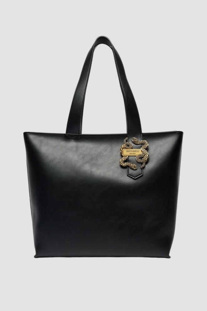 JUST CAVALLI Black Range A New Iconic Snakes shopper bag