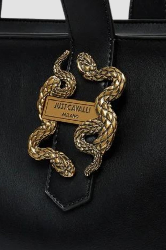 JUST CAVALLI Black Range A New Iconic Snakes shopper bag