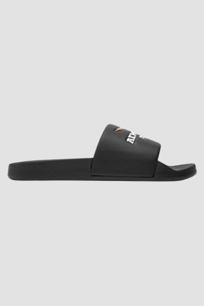 AERONAUTICA MILITARE Black Beach Slide Sandals