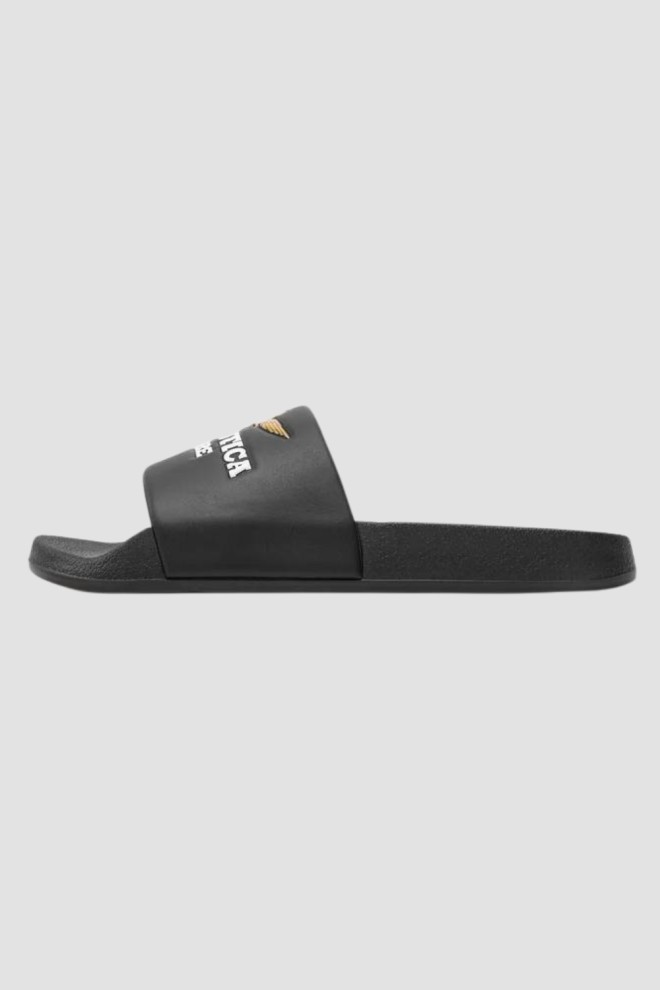 AERONAUTICA MILITARE Black Beach Slide Sandals