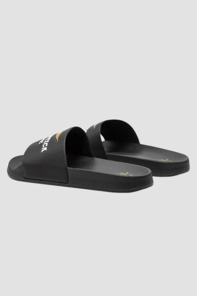 AERONAUTICA MILITARE Black Beach Slide Sandals