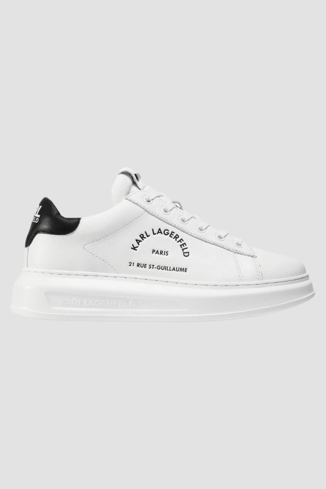 KARL LAGERFELD White leather Maison Karl Lace sneakers