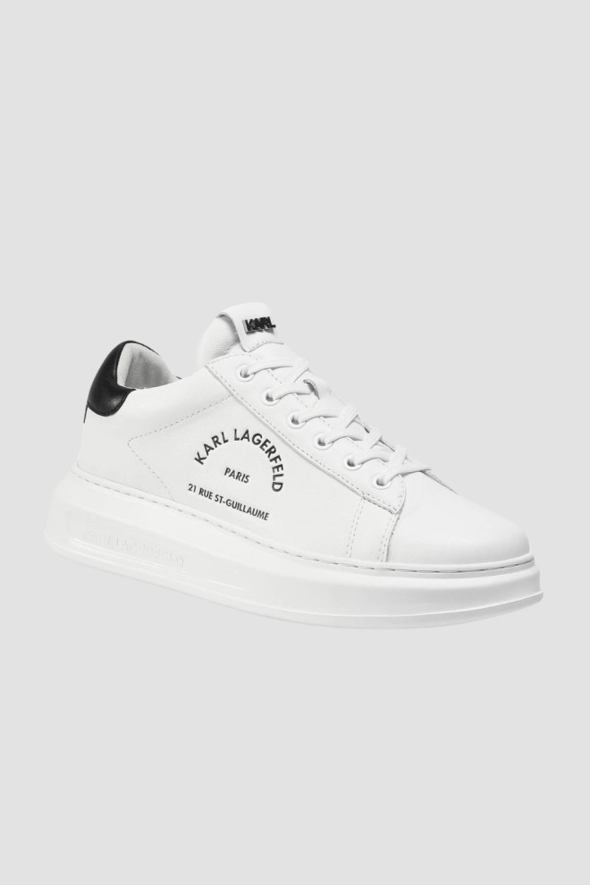 KARL LAGERFELD White leather Maison Karl Lace sneakers