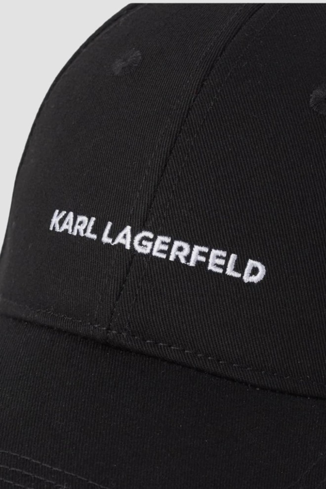 KARL LAGERFELD Black K/essential Logo Cap