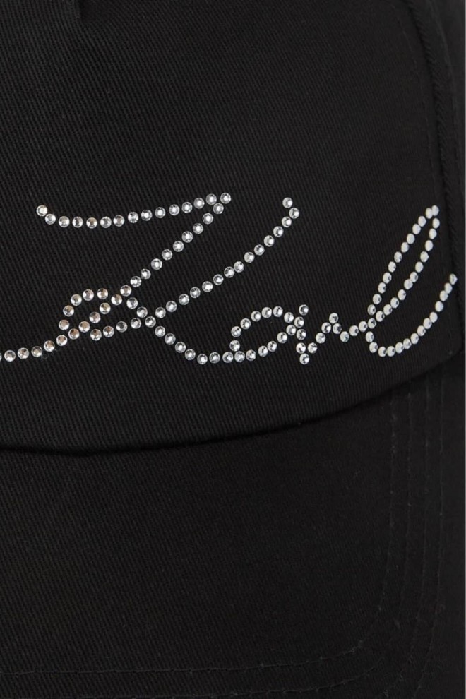 KARL LAGERFELD Black Cap K/signature Rhnstn