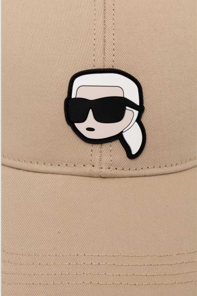 KARL LAGERFELD Beżowa czapka K/ikonik 2.0