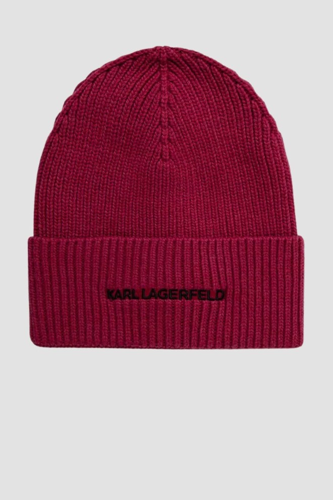 KARL LAGERFELD Różowa czapka K/essential Beanie