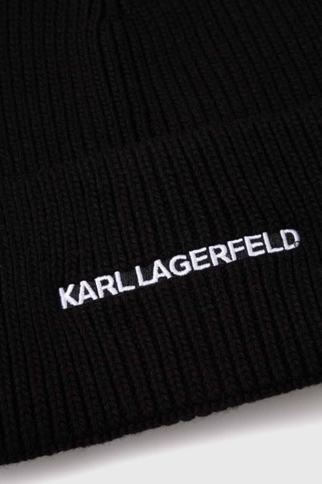 KARL LAGERFELD Czarna czapka K/essential Beanie