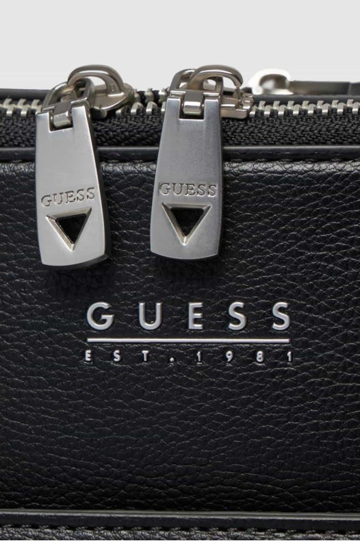 GUESS Black Brescia briefcase