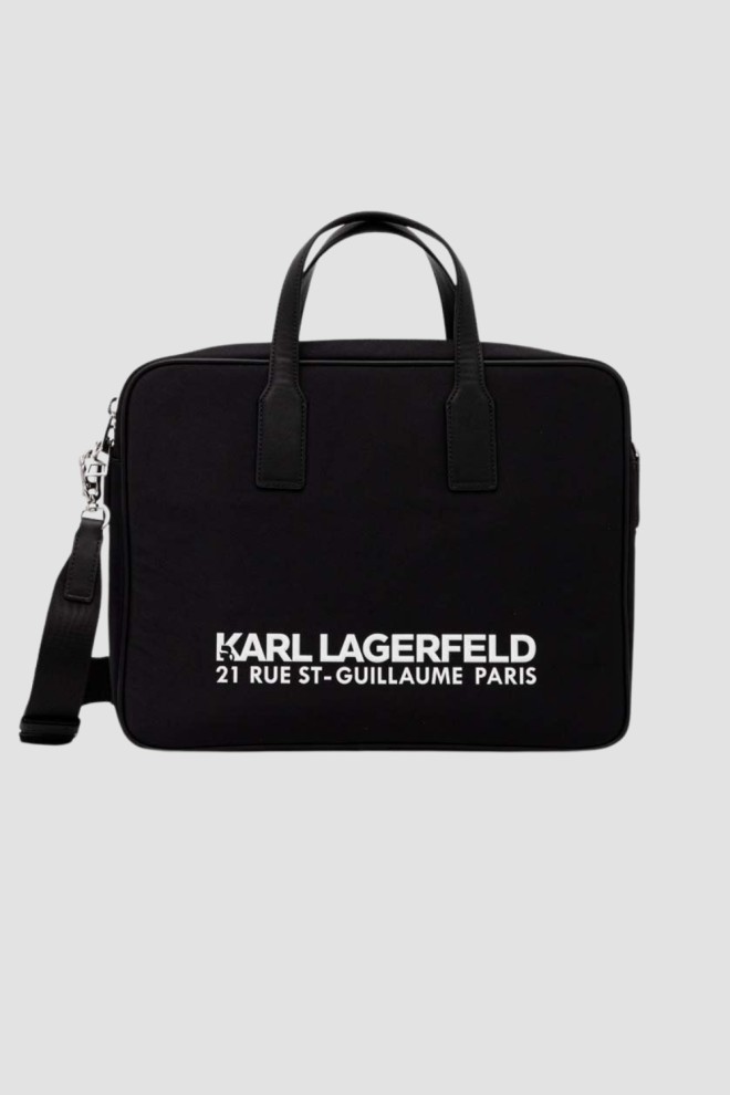 KARL LAGERFELD Чорний портфель K/rsg Нейлоновий портфель KARL LAGERFELD