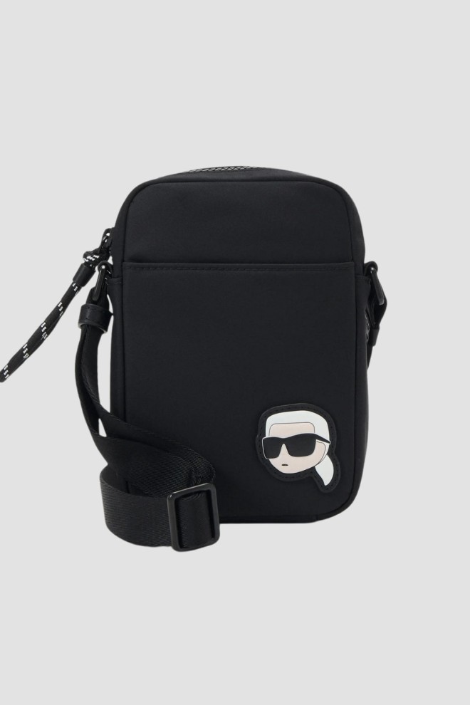 KARL LAGERFELD Czarna męska torba K/ikonik 2.0 Nylon Phone Pouch